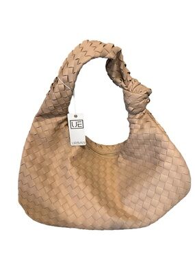 Urban Expressions Knotted Woven Hobo Large Bag in Natural NWT